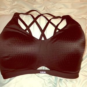 Victoria’s Secret strappy black sport bra
